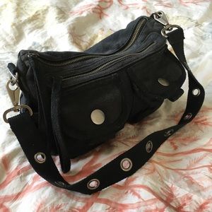 Black Hemp Shoulder Bag